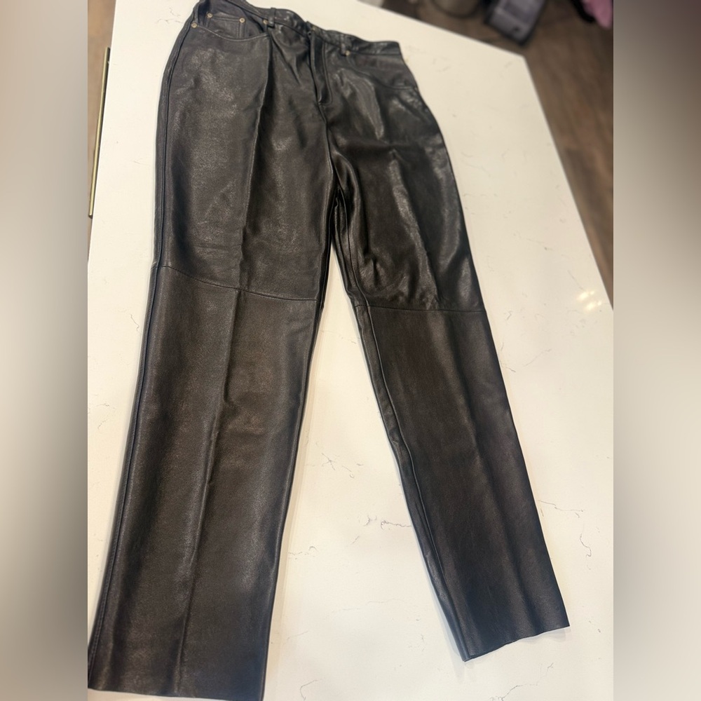 Isabella Bird Genuine Leather Pants Size 16‎ Trendy Vintage rare posh holidays